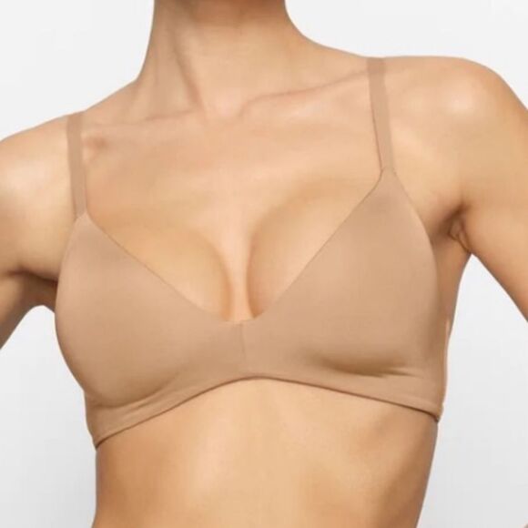 SKIMS | NEW Wireless Lightly Lined Bra in Ochre Women’s Size 44C - Picture 1 of 11